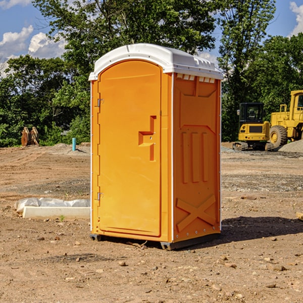 how often are the portable restrooms cleaned and serviced during a rental period in West Point